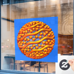 Wanddekor Goldene Wellen Fensteraufkleber