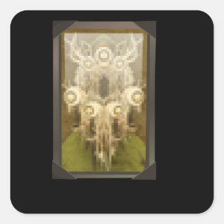 Wanddekoration mit Glitch-Möbeln Spriggan Quadratischer Aufkleber