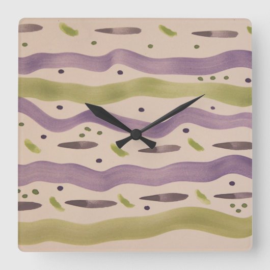 Wanddekoration Quadratische Wanduhr (Vorderseite)