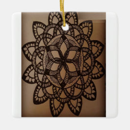 Wanddekoration Tambourine Keramikornament