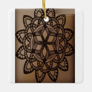 Wanddekoration Tambourine Keramikornament