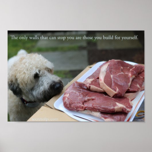 Wände Druck - Fleisch als Motivation Poster (Vorne)