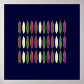 Wände mit Surfbrettern Poster (Vorne)