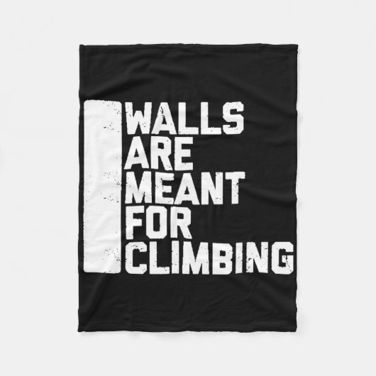 Wände sind zum Klettern Boulder Tee  Fleecedecke (Vorderseite)