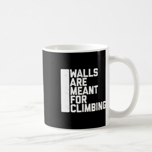 Wände sind zum Klettern da Boulder Tee  Kaffeetasse (Rechts)