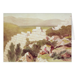 Wände von altem Samos, Cephalonia, 19. Jahrhunder