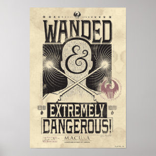 Wanded & Extrem gefährliches Gewollt Poster - Schw