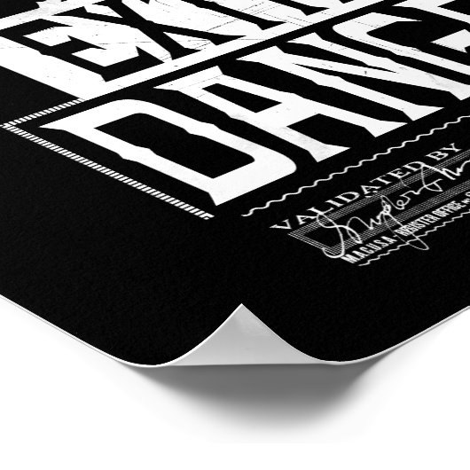 Wanded & Extremely Dangerous Wanted Poster - White (Ecke)