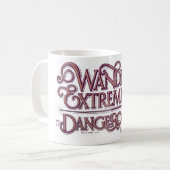 Wanded und extrem gefährliche Grafik - rosa Kaffeetasse (Vorderseite Links)