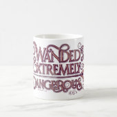 Wanded und extrem gefährliche Grafik - rosa Kaffeetasse (Mittel)