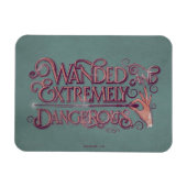 Wanded und extrem gefährliche Grafik - rosa Magnet (Horizontal)