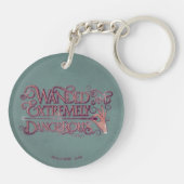 Wanded und extrem gefährliche Grafik - rosa Schlüsselanhänger (Rückseite)