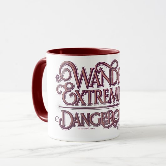 Wanded und extrem gefährliche Grafik - rosa Tasse (Vorderseite Links)