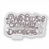 Wanded und extrem gefährliche Grafik - weiß Aufkleber (Vorderseite)