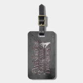 Wanded und extrem gefährliche Grafik - weiß Gepäckanhänger (Vorderseite vertikal)