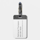 Wanded und extrem gefährliche Grafik - weiß Gepäckanhänger (Rückseite vertikal)