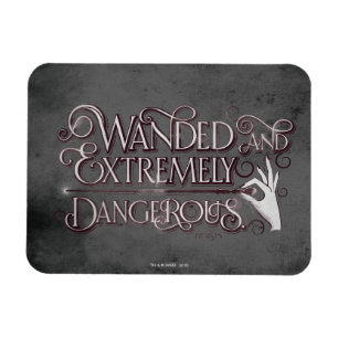 Wanded und extrem gefährliche Grafik - weiß Magnet