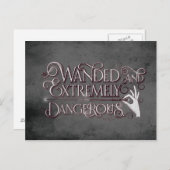 Wanded und extrem gefährliche Grafik - weiß Postkarte (Vorne/Hinten)