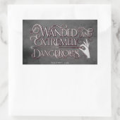 Wanded und extrem gefährliche Grafik - weiß Rechteckiger Aufkleber (Tasche)