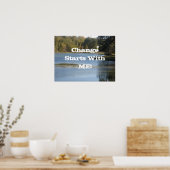 Wandel beginnt mit mir! poster (Küche)