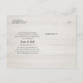 WANDEL DER PLAN WEDDING POSTPONEMENT MASON JAR WOO ANKÜNDIGUNGSPOSTKARTE (Rückseite)