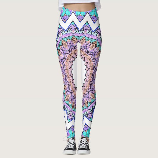 Wandeln Sie kontroverse Mandala um Leggings (Vorderseite)