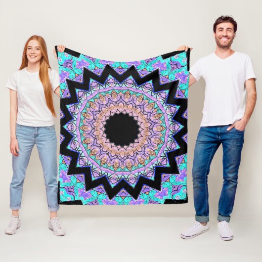 Wandeln Sie kontroverse Mandala um (Schwarzes) Fleecedecke (Beispiel)