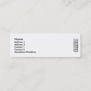 Wandeln Sie um Mini Visitenkarte