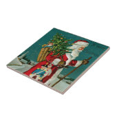 Wandelnder Weihnachtsmann Fliese (Seite)
