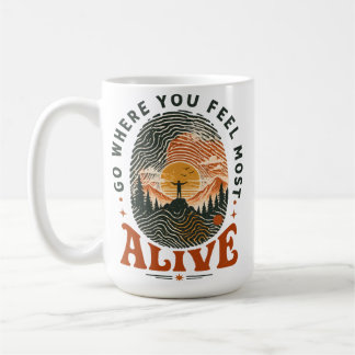 Wander-Abenteuer-Geschenk, bei dem du dich lebendi Kaffeetasse