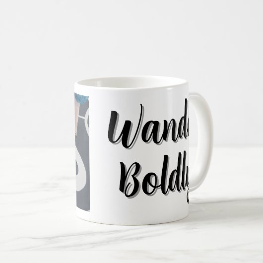 Wander Boldly Kaffeetasse (VorderseiteRechts)