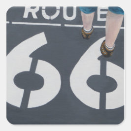 Wander Boldly Quadratischer Aufkleber