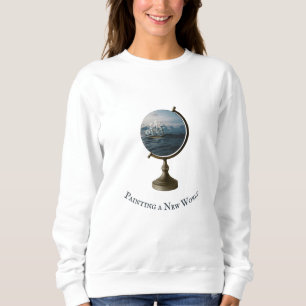 Wander die Karte, Drift the Sea Collage Art Sweatshirt