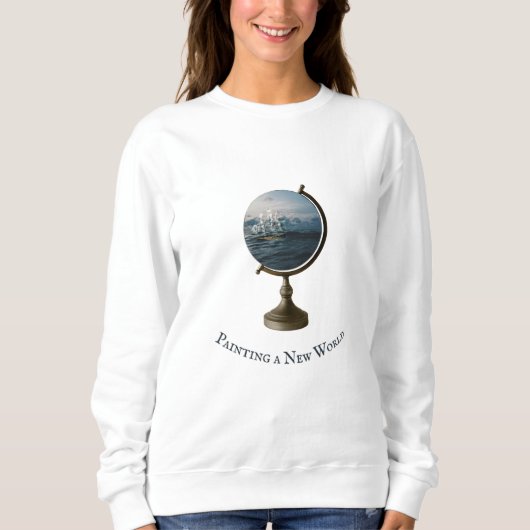 Wander die Karte, Drift the Sea Collage Art Sweatshirt (Vorderseite)