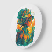 Wander far. Dream big. Live free. Große Wanduhr (Winkel)