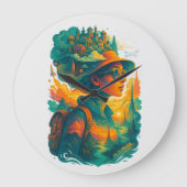 Wander far. Dream big. Live free. Große Wanduhr (Vorderseite)