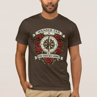Wander Far Kompassrose Vintage T-Shirt