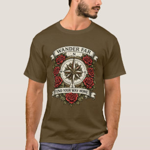 Wander Far Kompassrose Vintage T-Shirt