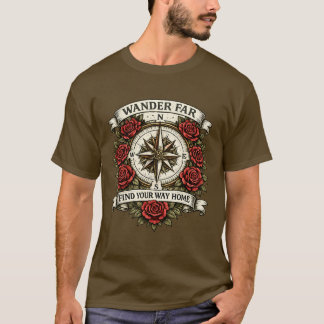 Wander Far Kompassrose Vintage T-Shirt