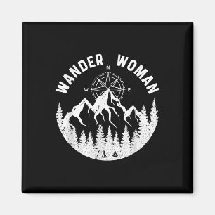 Wander Frau Wandern Abenteuer Camping Frauen Straß Magnet