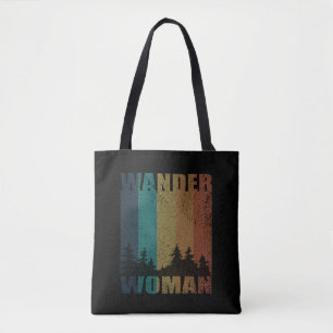 Wander Frau Wandern Camping Vintage Tasche