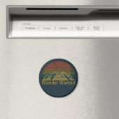 Wander Frau Wandern Magnet (In Situ (Geschirrspüler))