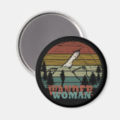 Wander Frau Wandern Magnet (Vorderseite/Rückseite)