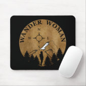 Wander Frau Wandern Mousepad (Mit Mouse)