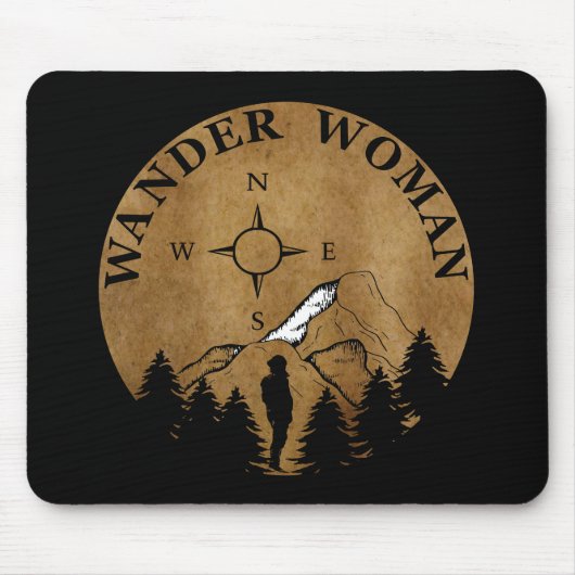 Wander Frau Wandern Mousepad (Vorne)