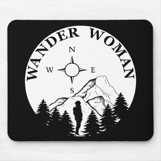 Wander Frau Wandern Mousepad (Vorne)