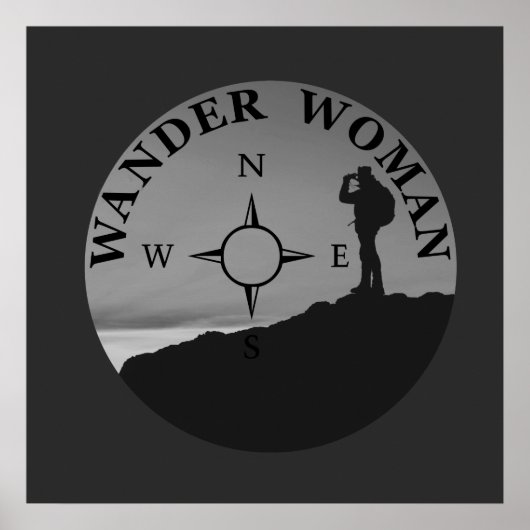 Wander Frau Wandern Poster (Vorne)