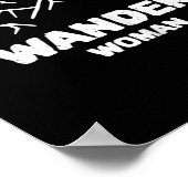 Wander Frau Wandern Wandern Bergsteigen Poster (Ecke)
