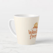 Wander Freely Nature Travel Hiking Quote Milchtasse (Linke Ecke)