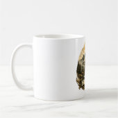 Wander Higher Mountain-Abenteuer Vintage Kaffeetasse (Links)